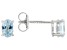 Pre-Owned Sky Blue Glacier Topaz Rhodium Over Sterling Silver December Birthstone Stud Earrings 1.02