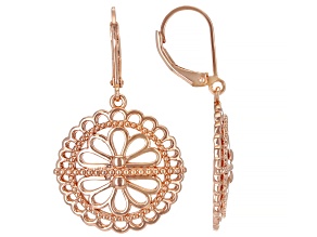Pre-Owned Copper Flower Dangle Earrings