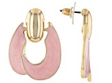 Pre-Owned Multi-Color Resin Gold Tone 5 Piece Earring Set