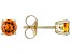 Pre-Owned Orange Madeira Citrine 10k Yellow Gold Children's Solitaire Stud Earrings 0.43ctw