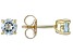 Pre-Owned Sky Blue Glacier Topaz 10k Yellow Gold Children's Solitaire Stud Earrings 0.61ctw