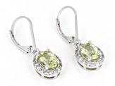 Pre-Owned Canary Apatite Rhodium Over Sterling Silver Dangle Earrings 2.41ctw