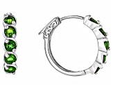 Pre-Owned Green Chrome Diopside Rhodium Over Sterling Silver Earrings 1.62ctw