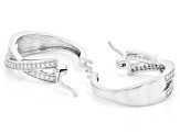 Pre-Owned Moissanite Platineve Hoop Earrings .64ctw DEW