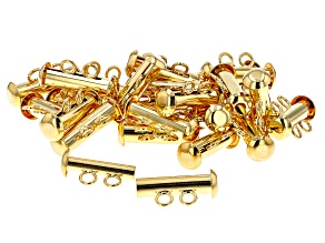Pre-Owned 2-Strand Magnetic Clasp Set of Appx 24 Pieces in Gold Tone Appx 16mm