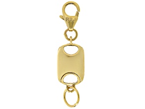 Pre-Owned 18K Gold Over Sterling Silver Flat Rectangle Magnetic Clasp