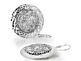 Pre-Owned Sterling Silver Filigree & Hammered Statement Earrings