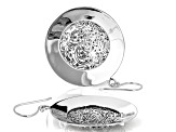 Pre-Owned Sterling Silver Filigree & Hammered Statement Earrings