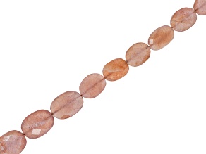 Pre-Owned Chocolate Moonstone 11x9mm-15x10mm Faceted Oval Bead Strand Approximately 16" in Length