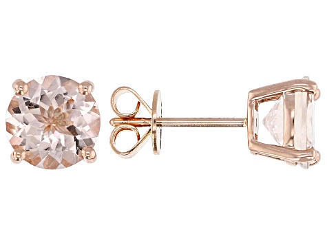 Pre-Owned Morganite 14k Rose Gold Earrings 2.00ctw