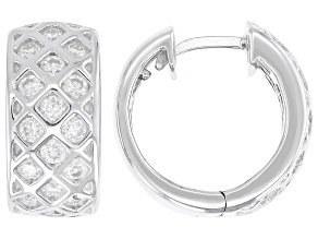 Pre-Owned Moissanite Platineve Huggie Earrings .96ctw DEW.