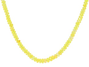 Pre-Owned Lemon Yellow Opal 5mm Rondelle Approximately 15-16" in Length
