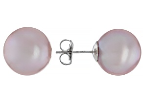 Pre-Owned Cultured Kasumiga Pearl 14k White Gold Stud Earrings