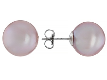 Picture of Pre-Owned Cultured Kasumiga Pearl 14k White Gold Stud Earrings