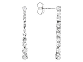 Pre-Owned White Cubic Zirconia Platineve® Earrings 0.99ctw
