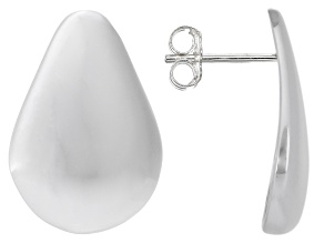 Pre-Owned Sterling Silver Polished Pear-Shaped Stud Earrings
