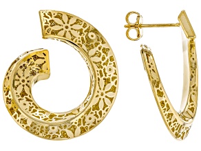 Pre-Owned 14k Yellow Gold Ricami Twist Earrings