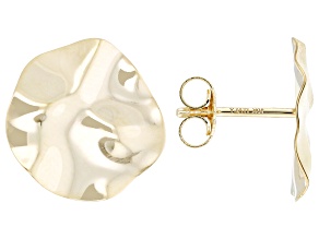 Pre-Owned 10k Yellow Gold Round Liquid Gold Earrings
