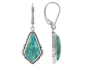 Pre-Owned Blue Turquoise Sterling Silver Dangle Earrings