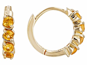 Pre-Owned Spessartite 10k Yellow Gold Earrings 0.54ctw
