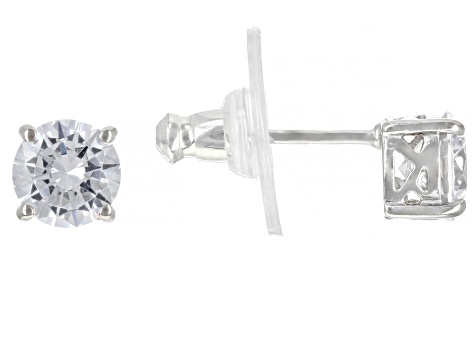 Pre-Owned White Cubic Zirconia Platineve(R) Earrings. Set of 2 (4.80ctw DEW)