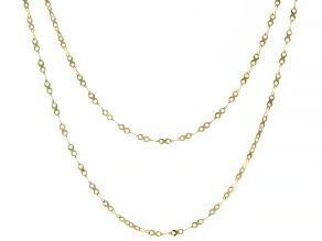 Pre-Owned 10K Yellow Gold Valentino X Designer Chain Set of 2 18 and 20 Inch Necklaces