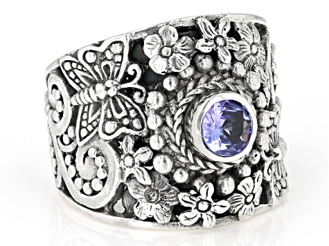 Pre-Owned Tanzanite Sterling Silver Ring .38ct