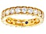 Pre-Owned Womens Eternity Band Ring Cubic Zirconia 3.67ctw 18k Gold Over Silver