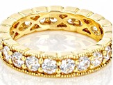 Pre-Owned Womens Eternity Band Ring Cubic Zirconia 3.67ctw 18k Gold Over Silver