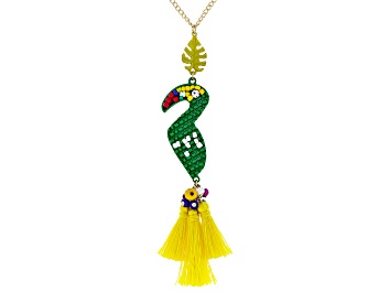 Picture of Pre-Owned Multicolor Bead Gold Tone Macaw Necklace