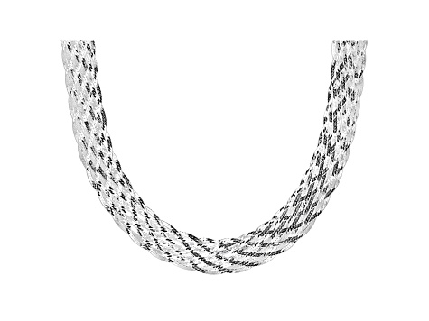 Pre-Owned Sterling Silver Braided Necklace 20 inch - PR14333 | JTV.com