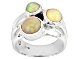 Pre-Owned White Opal Sterling Silver Ring