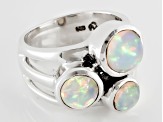 Pre-Owned White Opal Sterling Silver Ring