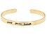 Pre-Owned "Bless Your Heart" Gold Tone Cuff Bracelet