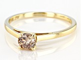 Pre-Owned Champagne Diamond 10K Yellow Gold Ring 0.50ctw