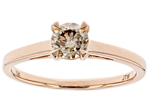 Pre-Owned Champagne Diamond 10K Rose Gold Ring 0.50ctw