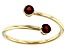 Pre-Owned Red Garnet 10k Yellow Gold Bypass Ring .22ctw