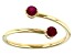 Pre-Owned Red Ruby 10k Yellow Gold Bypass Ring .29ctw