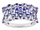Pre-Owned Blue Tanzanite Rhodium Over Sterling Silver Ring 2.80ctw