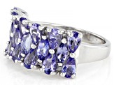 Pre-Owned Blue Tanzanite Rhodium Over Sterling Silver Ring 2.80ctw