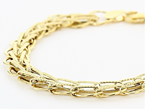 Pre-Owned Splendido Oro™ 14K Yellow Gold 8.70MM Arrow Designer Link Bracelet