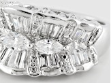 Pre-Owned Cubic Zirconia Rhodium Over Sterling Silver Ring 4.23ctw