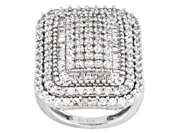 Picture of Pre-Owned Cubic Zircnia Silver Ring 4.10ctw