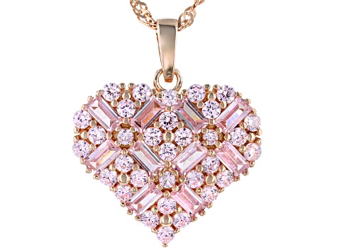 pink cubic zirconia necklace