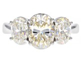 Pre-Owned Fabulite Strontium Titanate rhodium over sterling silver ring 4.91ctw.