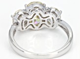 Pre-Owned Fabulite Strontium Titanate rhodium over sterling silver ring 4.91ctw.
