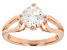 Pre-Owned Moissanite Ring  14k Rose Gold over Sterling Silver 1.50ct DEW