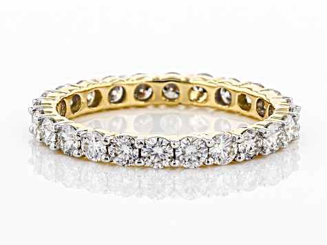 Pre-Owned Moissanite 14k Yellow Gold Eternity Band Ring 1.44ctw DEW ...