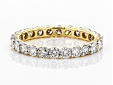 Pre-Owned Moissanite 14k Yellow Gold Eternity Band Ring 1.44ctw DEW