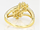 Pre-Owned Moissanite 14k Yellow Gold Over Silver Ring .94ctw DEW